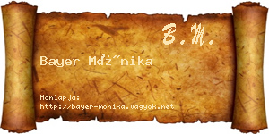 Bayer Mónika névjegykártya